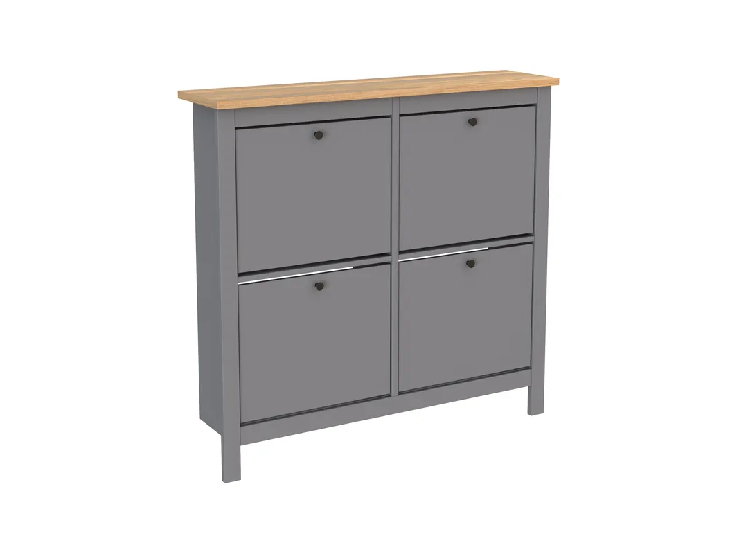 2.08.10.180.15 САГА тумба для обуви 113х108 серая/ясень 2.08.10.180.15 САГА тумба для обуви 113х108 серая/ясень