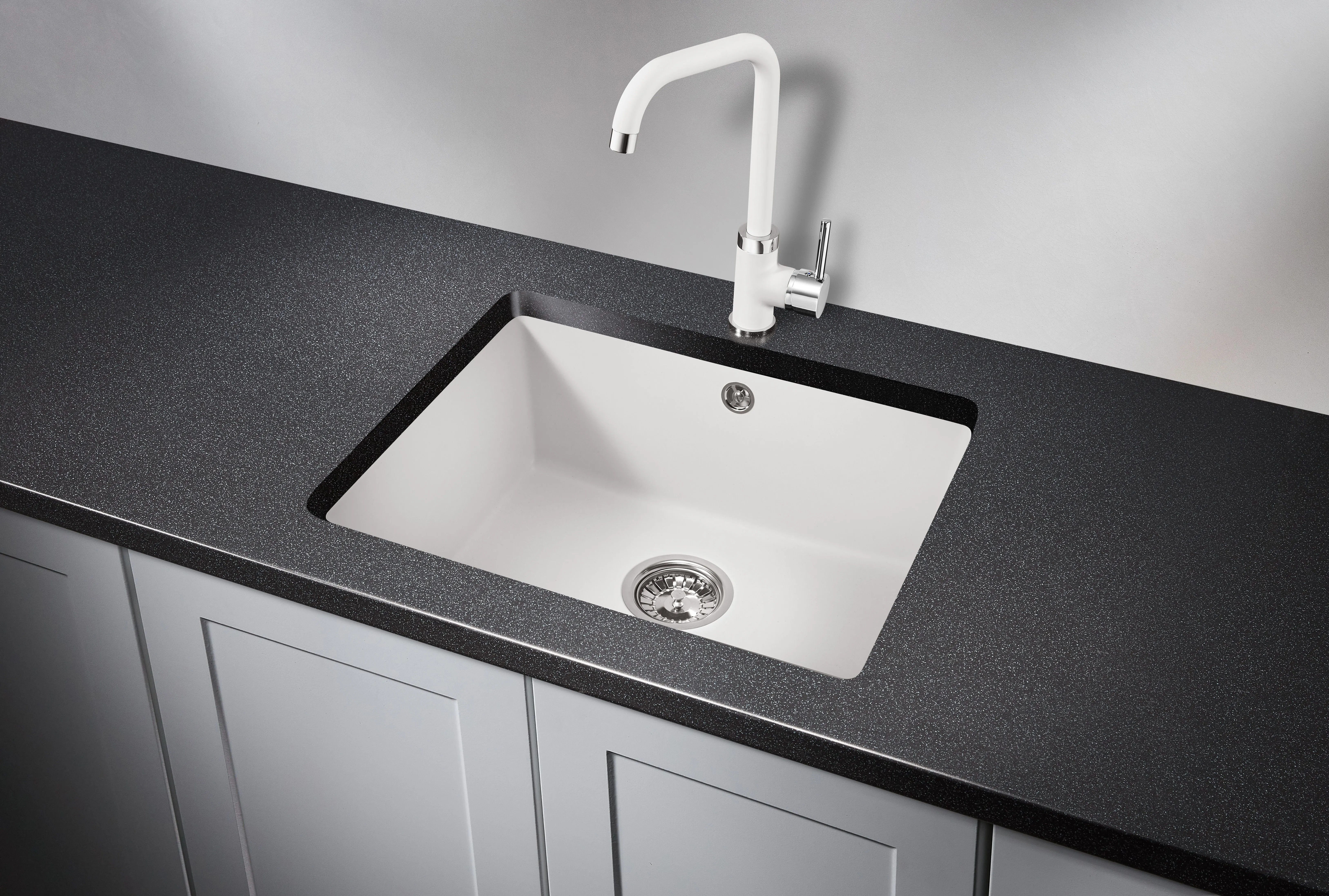 5551, АРКТИК (БЕЛЫЙ), кухонная мойка, кварц