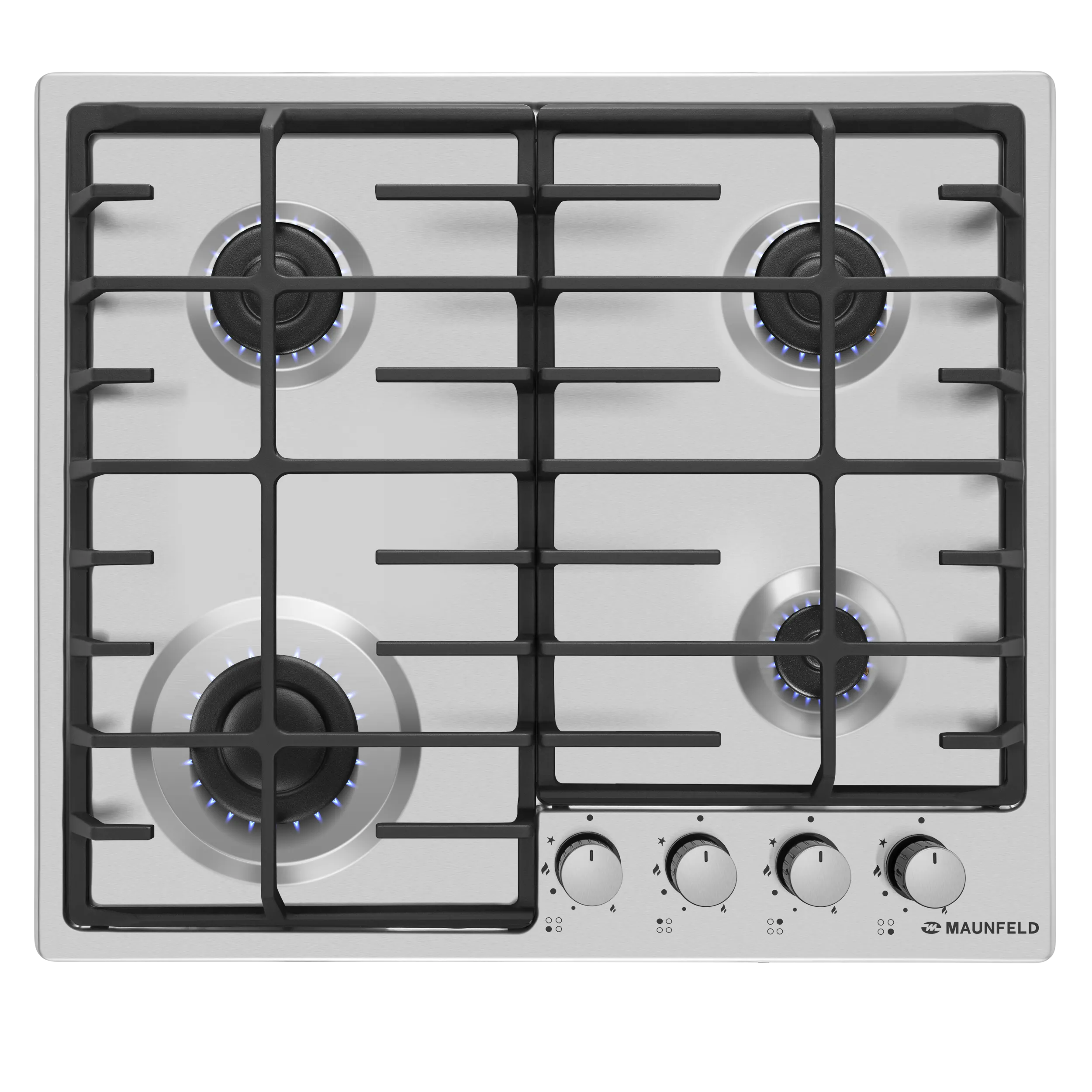 Газовая варочная панель MAUNFELD EGHS.64.6CS/G Нержавеющая сталь