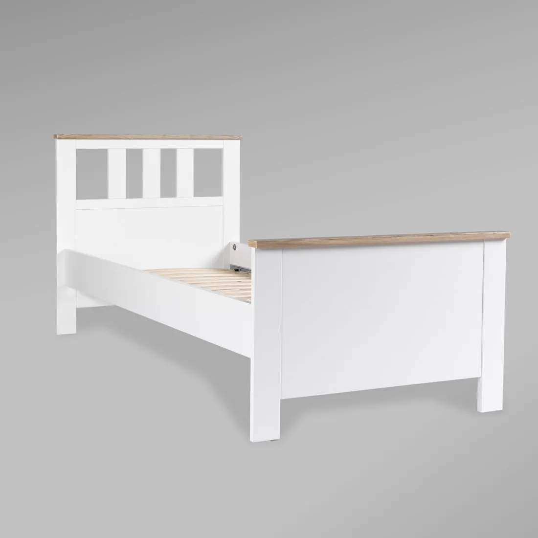 2.08.04.050.14 САГА кровать одинарная 90х200 белая/ясень 2.08.04.050.14 САГА кровать одинарная 90х200 белая/ясень