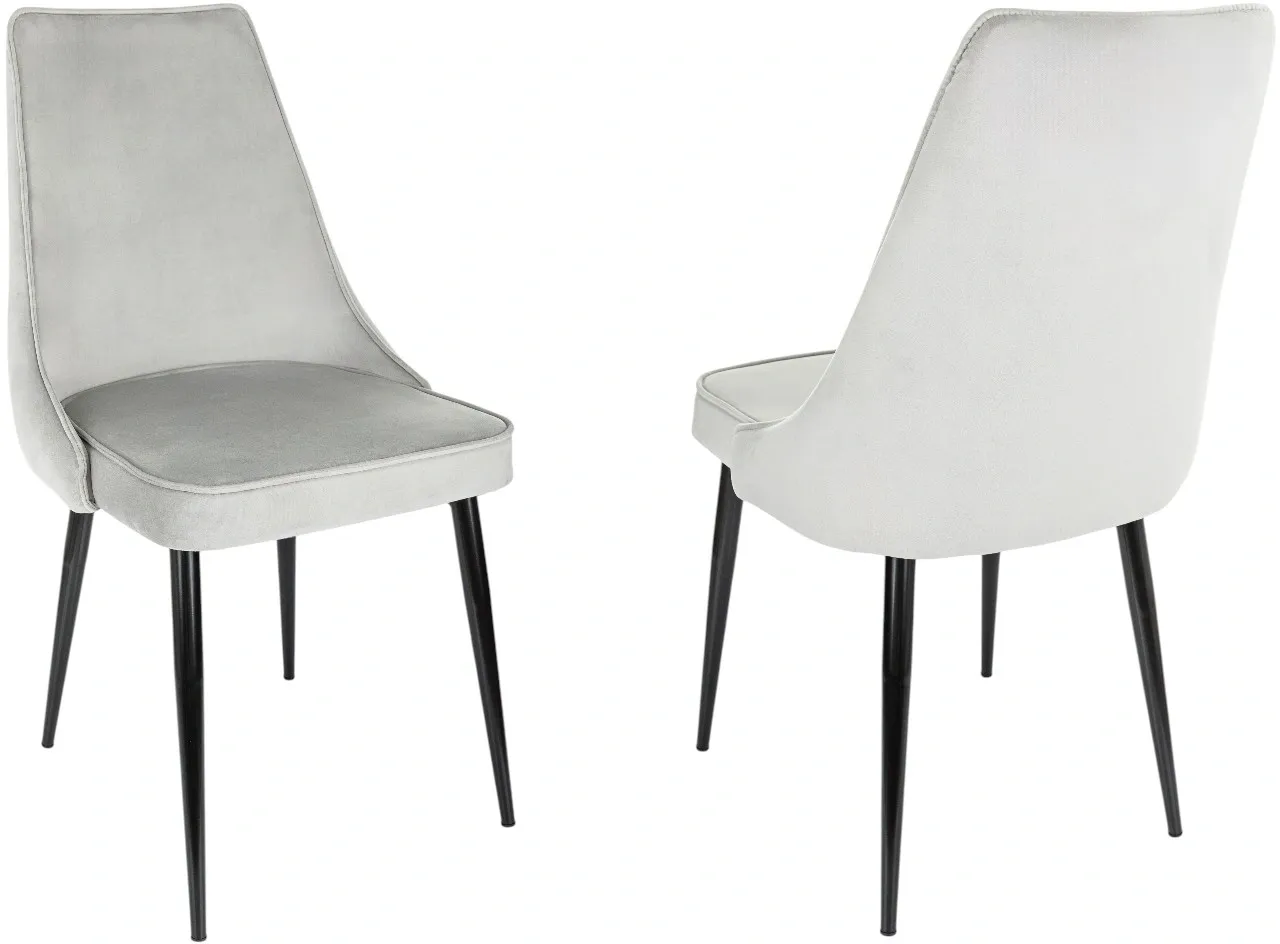 Стул для дома Бюрократ CH-K4_2 комплект 2шт св.серый Holland 09 металл черный на ножках (CH-K4_1/HL09_2) Стул для дома Бюрократ CH-K4_2 комплект 2шт св.серый Holland 09 металл черный на ножках (CH-K4_1/HL09_2)