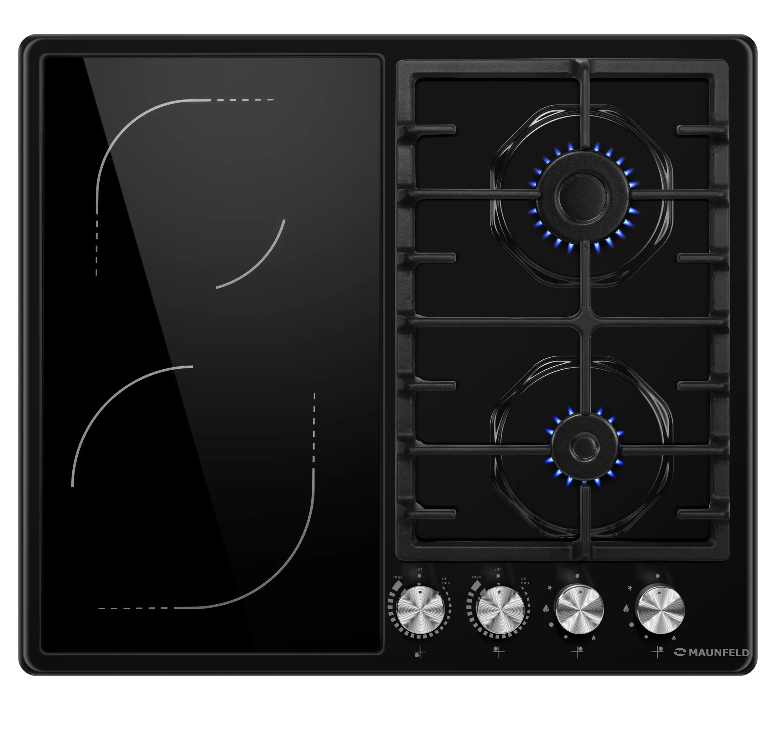 Комбинированная варочная панель MAUNFELD EEHE.642VC.3CB/KG Комбинированная варочная панель MAUNFELD EEHE.642VC.3CB/KG