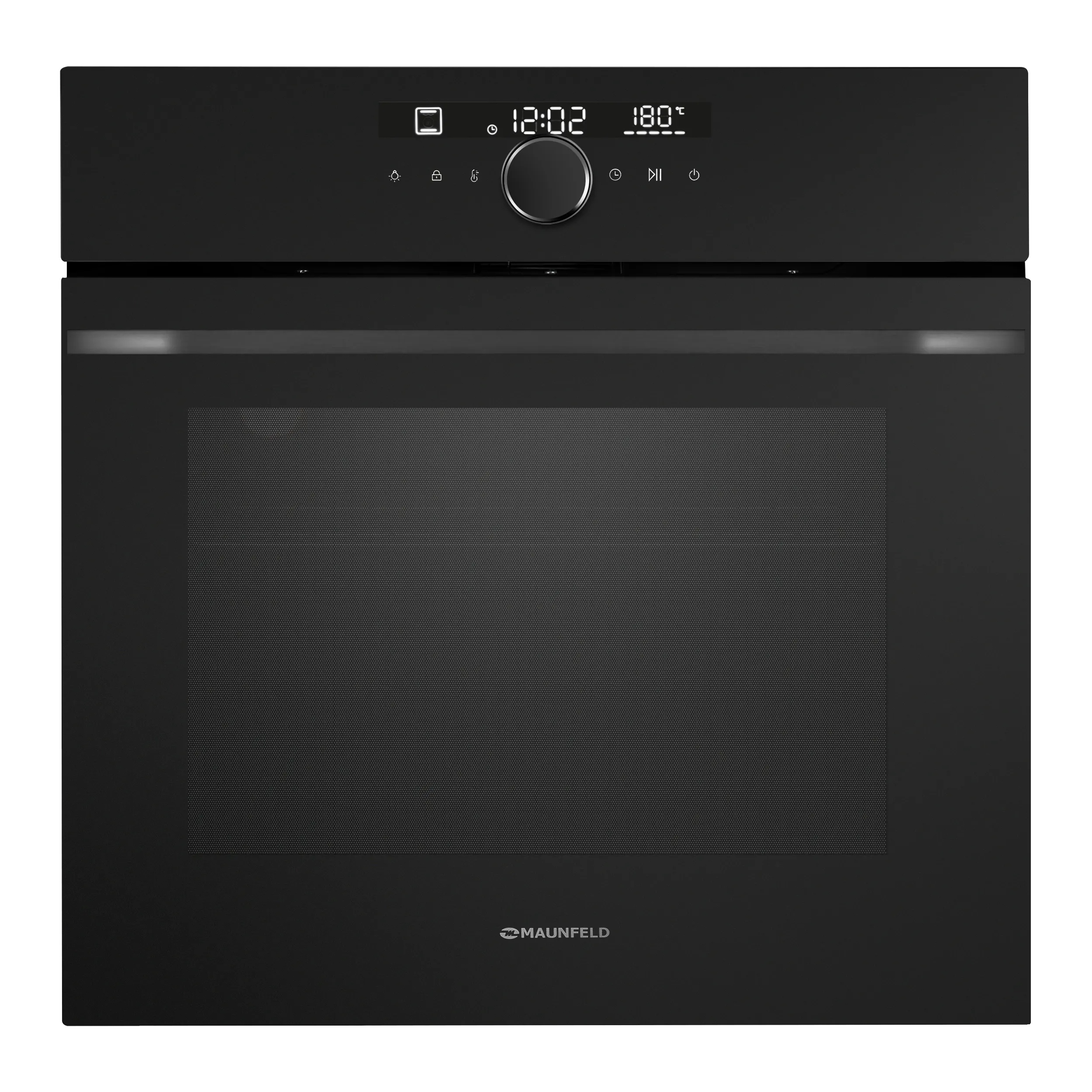 Шкаф духовой электрический MAUNFELD EOEH7613 Черное матовое стекло