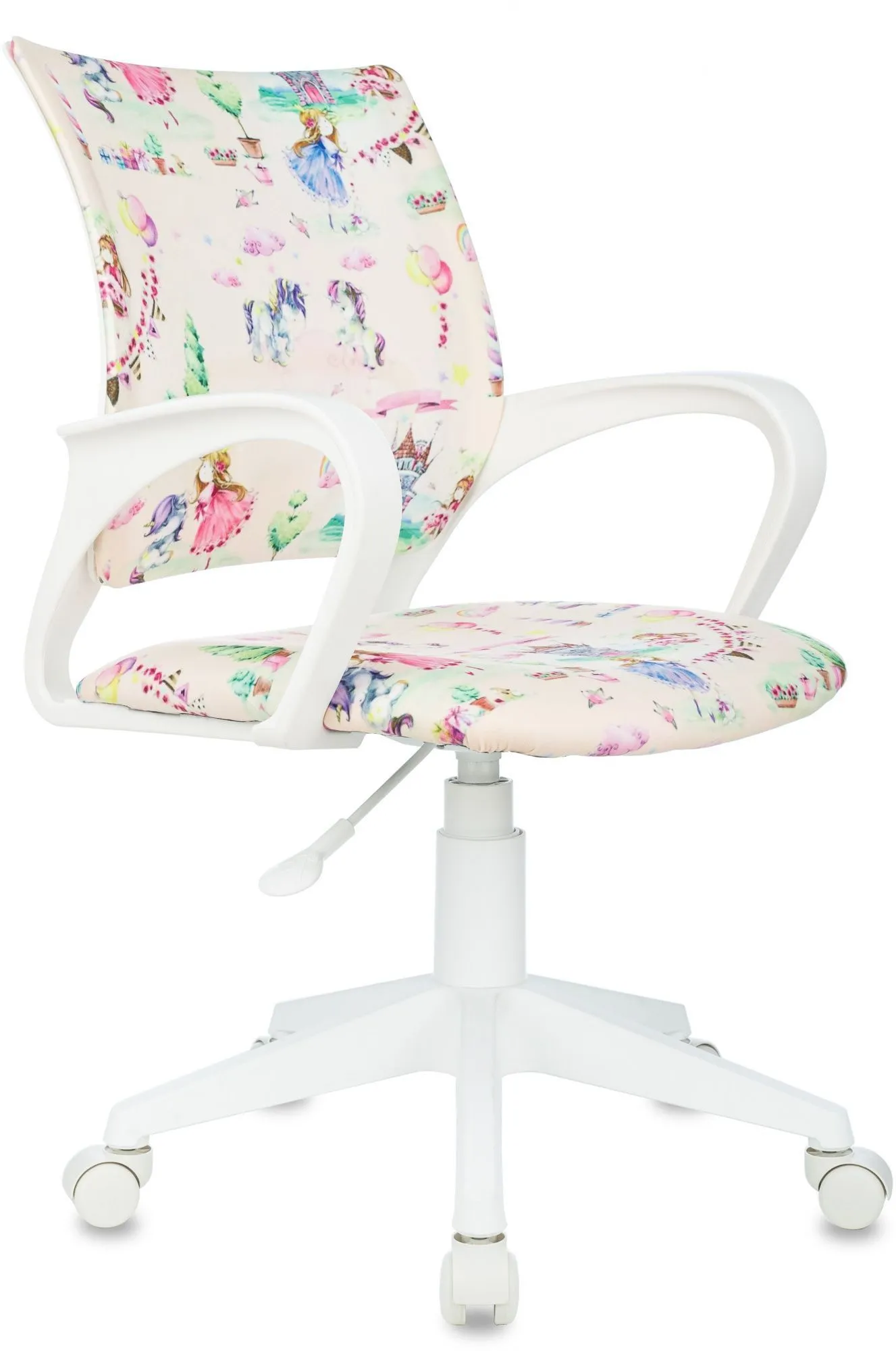 Кресло детское Бюрократ Burokids 1 W мультиколор принцесски крестов. пластик пластик белый Кресло детское Бюрократ Burokids 1 W мультиколор принцесски крестов. пластик пластик белый