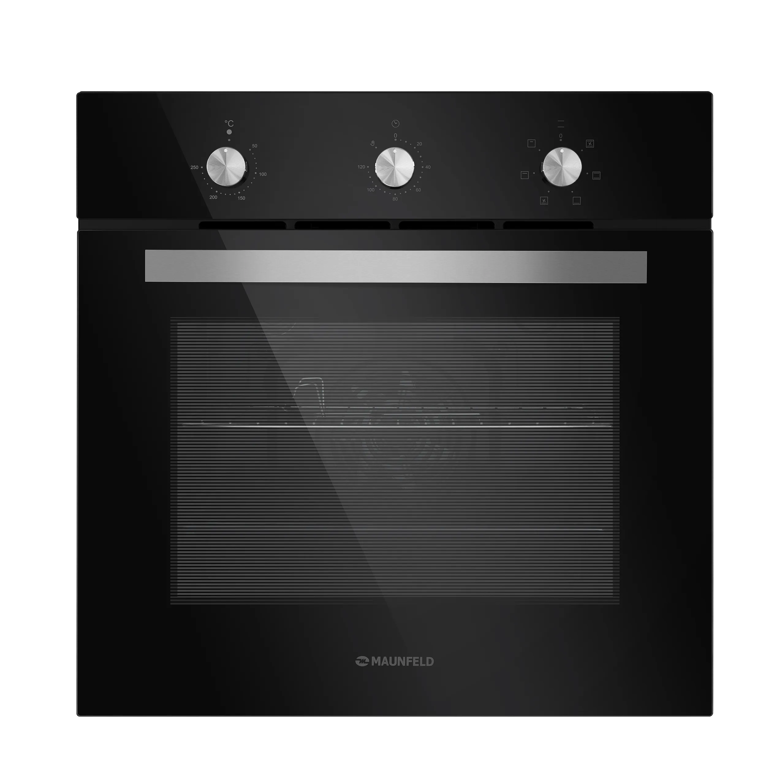 Шкаф духовой электрический MAUNFELD EOEС.586 Черный / Нерж.сталь фурнитура