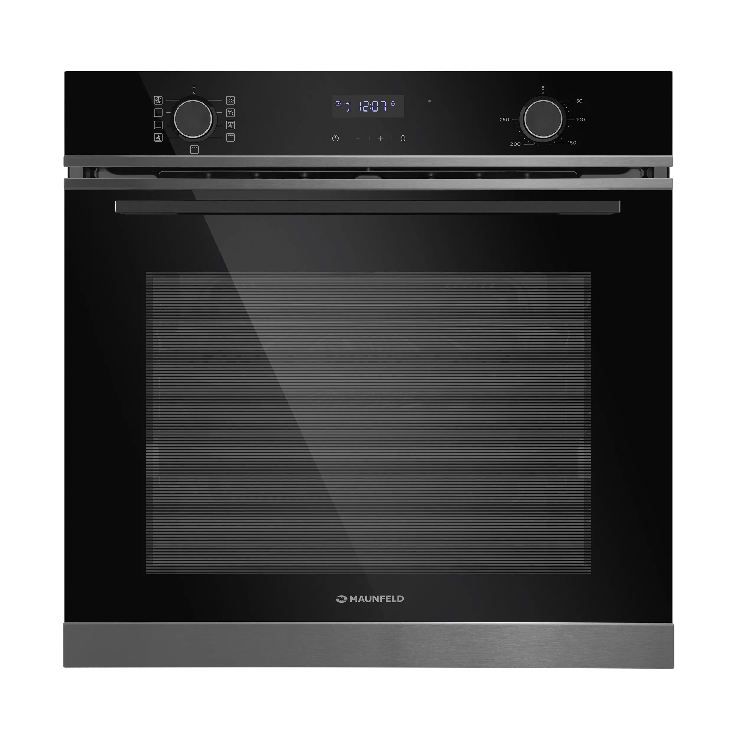 Шкаф духовой электрический MAUNFELD MEOM729P Черный/черная фурнитура