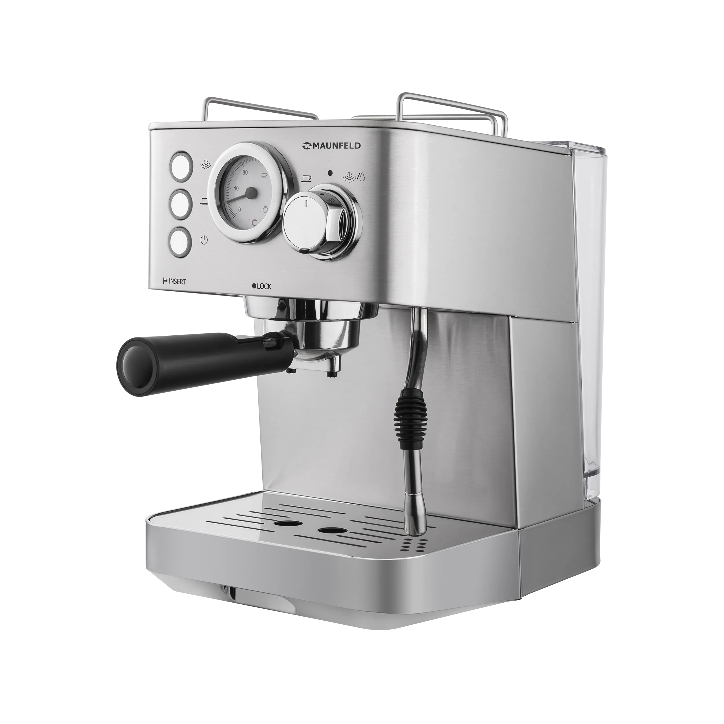 Кофемашина рожкового типа MAUNFELD MF-721S PRO Нержавеющая сталь
