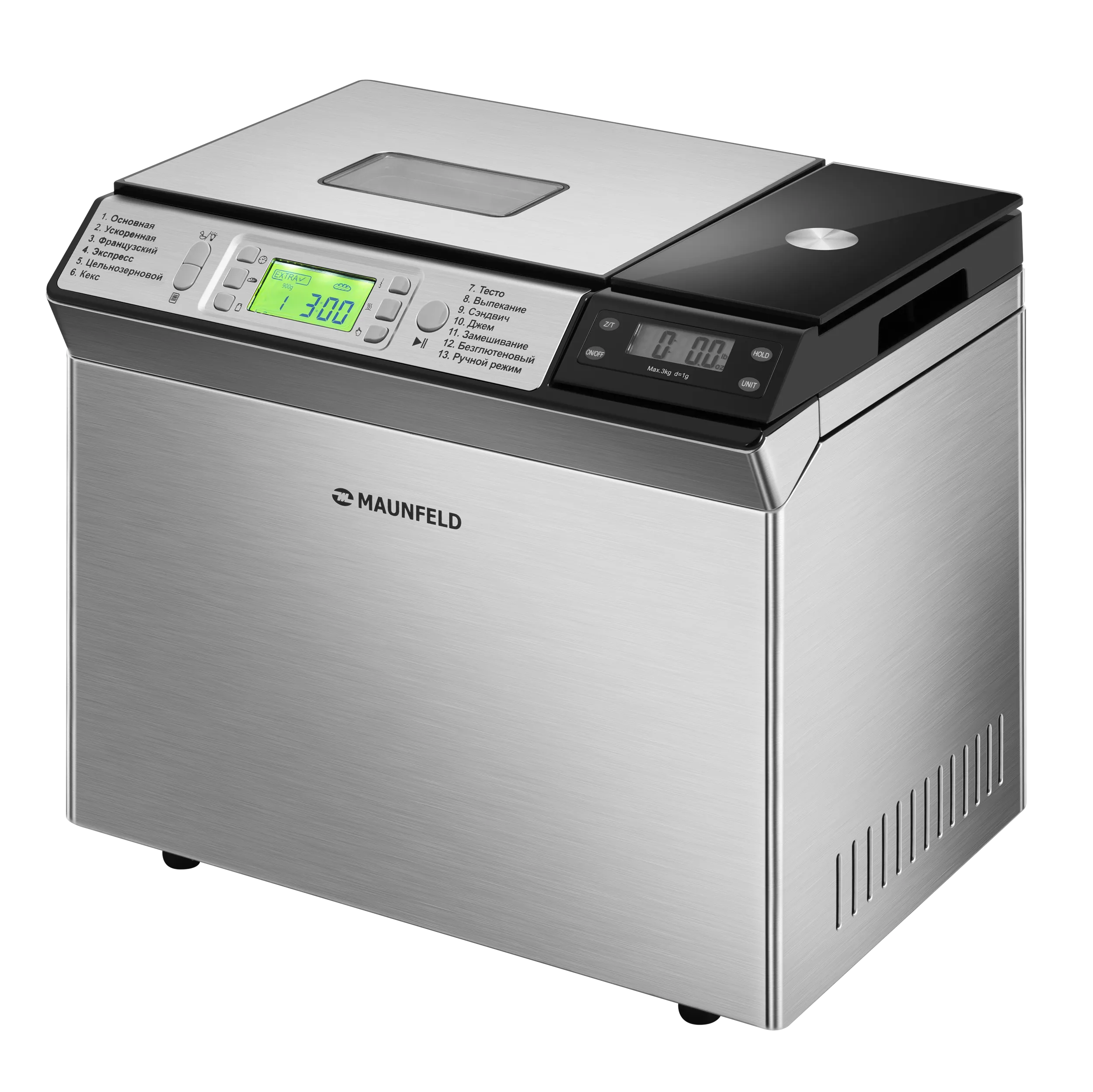 Хлебопечка MAUNFELD MBM-900DSS Нержавеющая сталь