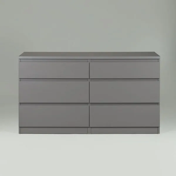 2.03.02.080.4 КАСТОР комод 6 ящиков RU серый 2.03.02.080.4 КАСТОР комод 6 ящиков RU серый