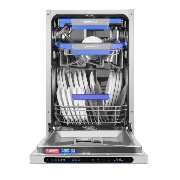 Посудомоечная машина авто-открыванием MAUNFELD MLP45331T Light Beam Wi-Fi Нержавеющая сталь Посудомоечная машина авто-открыванием MAUNFELD MLP45331T Light Beam Wi-Fi Нержавеющая сталь