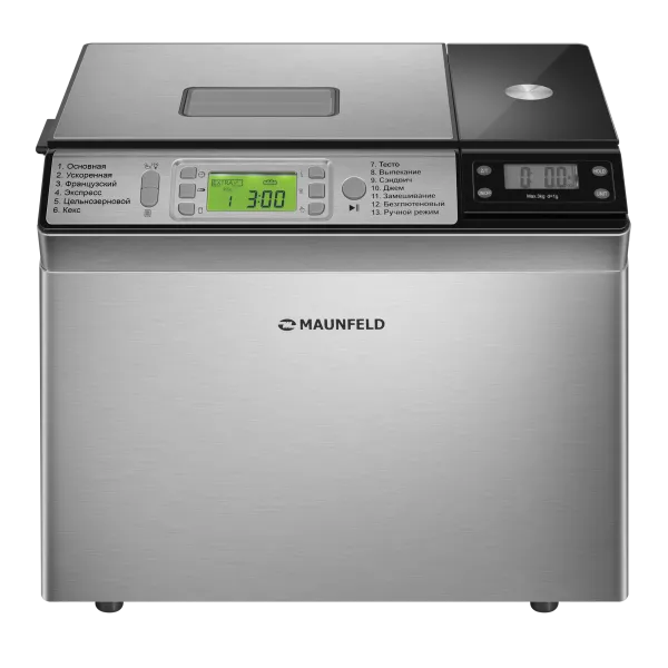 Хлебопечка MAUNFELD MBM-900DSS Нержавеющая сталь Хлебопечка MAUNFELD MBM-900DSS Нержавеющая сталь