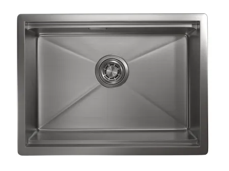 KS-6045U, ЧЕРНЫЙ МАТОВЫЙ, стальная кухонная мойка KITCHEN SPACE