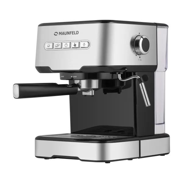Кофемашина рожкового типа MAUNFELD MF-724S Нержавеющая сталь Кофемашина рожкового типа MAUNFELD MF-724S Нержавеющая сталь