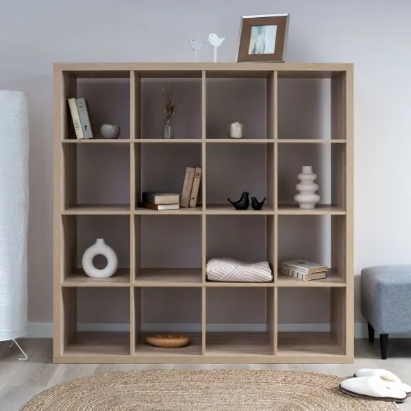 S00685 Фора 16 стеллаж 146x146х38, дуб беленый