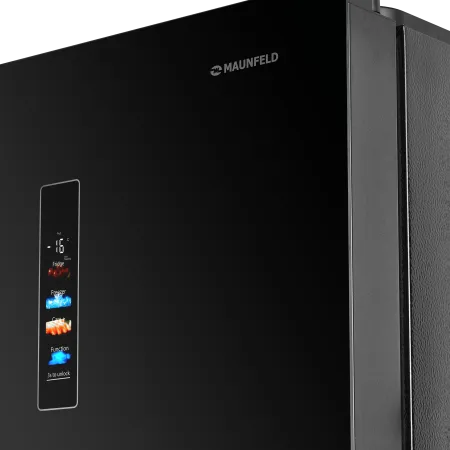 Холодильник с инвертором KITFit Pro MAUNFELD MFF190NFDSB01 Total NoFrost инвертор Черная нержавеющая сталь