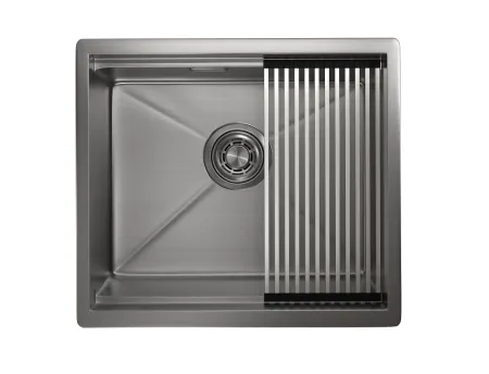 KS-5045U, ГРАФИТ МАТОВЫЙ, стальная кухонная мойка KITCHEN SPACE