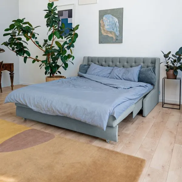 РИЧМОНД Складная кровать светло-серая, 200