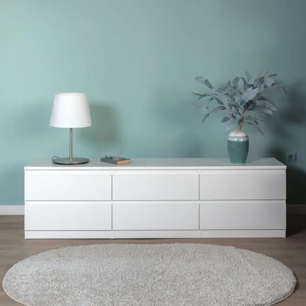 2.03.03.110.1 КАСТОР тумба 6 ящиков RU белая 2.03.03.110.1 КАСТОР тумба 6 ящиков RU белая