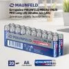 Батарейки MAUNFELD PRO Long Life Alkaline AA (LR6) MBLR6-PB20, спайка 20 шт.