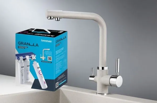 Комплект кухонный смеситель Granula 2015 Базальт + Фильтр Granula Комплект кухонный смеситель Granula 2015 Базальт + Фильтр Granula