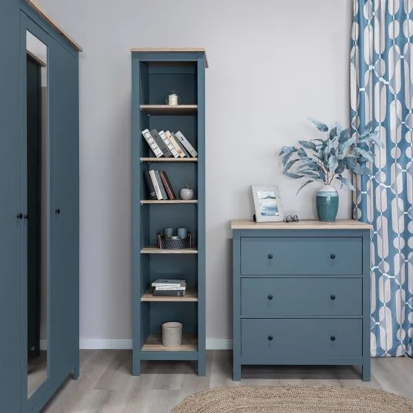 2.08.07.100.16 САГА стеллаж 50 темно-бирюзовый/ясень RU