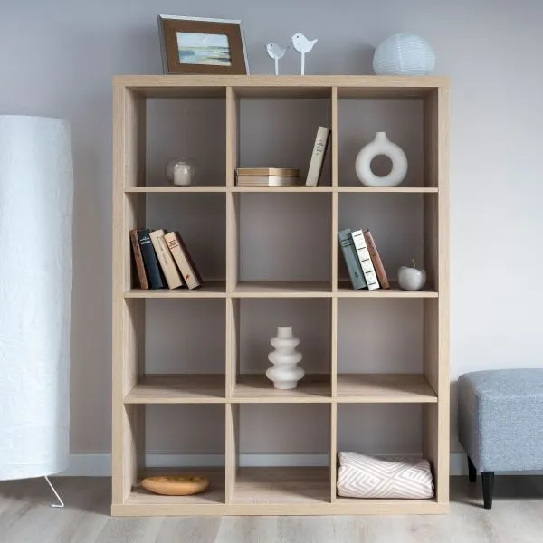 S00661 Фора 12 стеллаж 112х146х38, дуб беленый