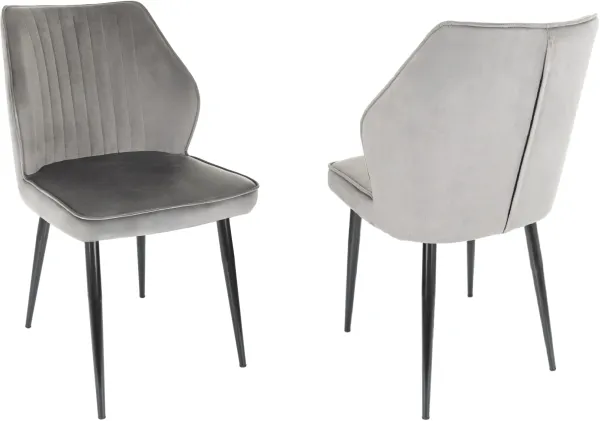 Стул для дома Бюрократ CH-K5_2 комплект 2шт т.серый Holland 18 металл черный на ножках (CH-K5_1/HL18_2)