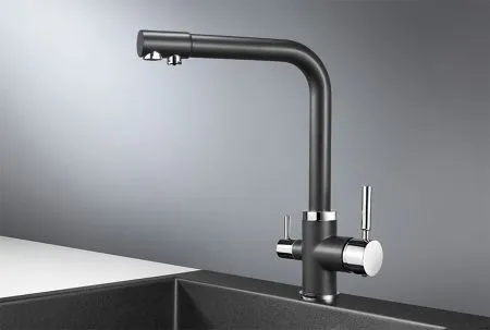 2015, ЧЁРНЫЙ, СМЕСИТЕЛЬ КУХОННЫЙ