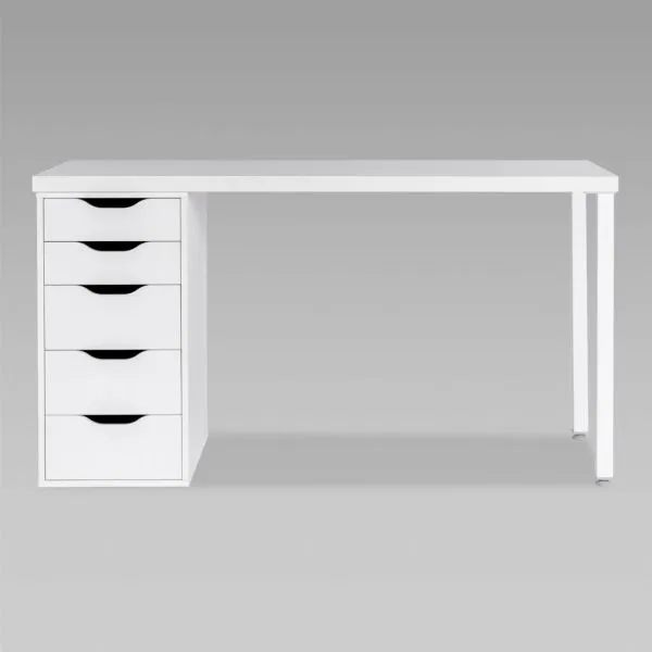 S00456 Ингар 2/5Т стол письменный 140x75x55, белый