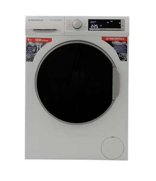 Стиральная машина с инвертором и паром MAUNFELD MFWM128300 ST INVERTER SLIM Белый