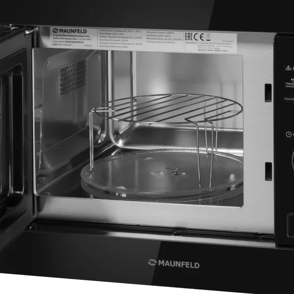 Микроволновая печь встраиваемая MAUNFELD MBMO820MGB203 Черный Микроволновая печь встраиваемая MAUNFELD MBMO820MGB203 Черный