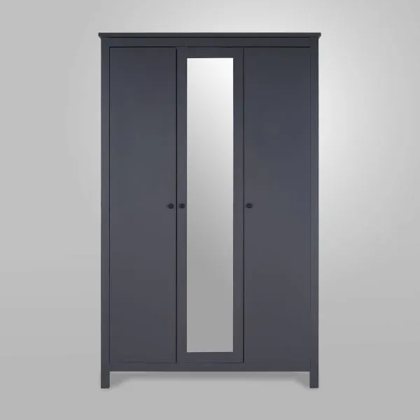 2.08.01.040.4 САГА шкаф 3 двери с зеркалом серый 2.08.01.040.4 САГА шкаф 3 двери с зеркалом серый