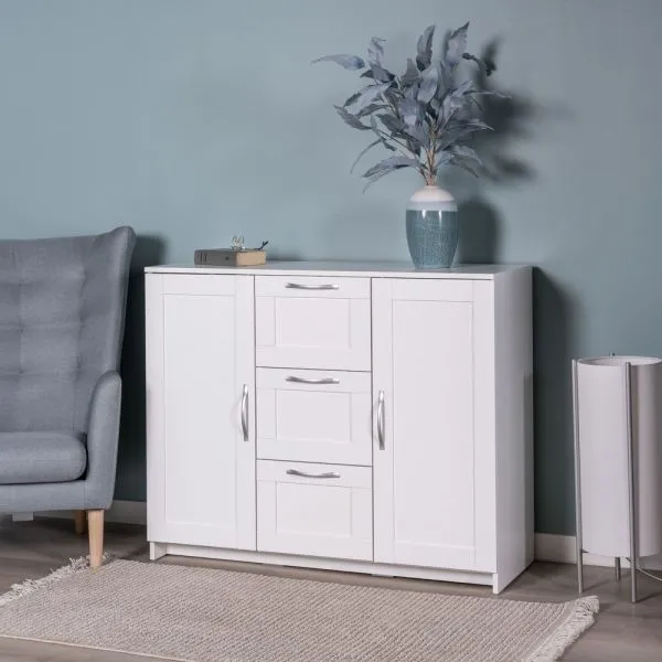 2.02.03.340.1 СИРИУС тумба 2 двери и 3 ящика 117х95 белая RU 2.02.03.340.1 СИРИУС тумба 2 двери и 3 ящика 117х95 белая RU