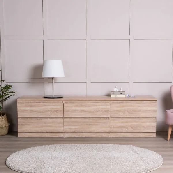 2.03.03.110.3 КАСТОР тумба 6 ящиков RU сонома 2.03.03.110.3 КАСТОР тумба 6 ящиков RU сонома