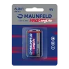 Батарейки MAUNFELD PRO Long Life Alkaline 9V(6LR61) MB9-BL1, блистер 1 шт.