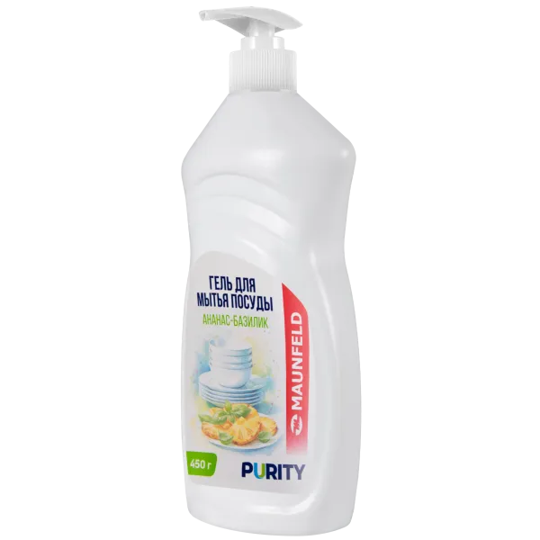 Гель для мытья посуды Maunfeld Purity Ананас и базилик 450г MVM450PB