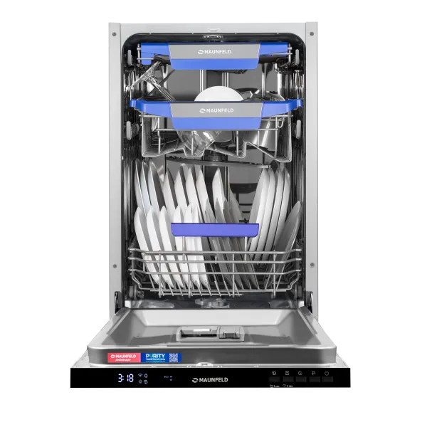 Посудомоечная машина с авто-открыванием MAUNFELD MLP45230 Light Beam Wi-Fi Нержавеющая сталь Посудомоечная машина с авто-открыванием MAUNFELD MLP45230 Light Beam Wi-Fi Нержавеющая сталь