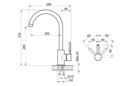 ST-4031, ГРАФИТ, СМЕСИТЕЛЬ КУХОННЫЙ ST-4031, ГРАФИТ, СМЕСИТЕЛЬ КУХОННЫЙ