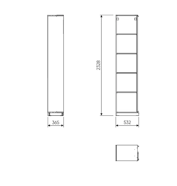 2.06.07.200.1 МАКС стеллаж угловой 50х36х233 белый 2.06.07.200.1 МАКС стеллаж угловой 50х36х233 белый