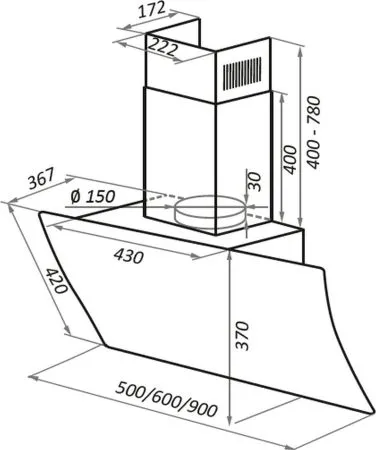 Кухонная вытяжка MAUNFELD Sky Star Chef 60 Белый