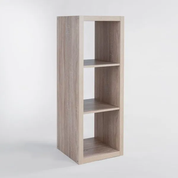 S00616 Фора 3 стеллаж 112х41х38, дуб беленый