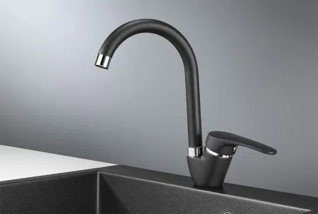 1024, ЧЁРНЫЙ, СМЕСИТЕЛЬ КУХОННЫЙ