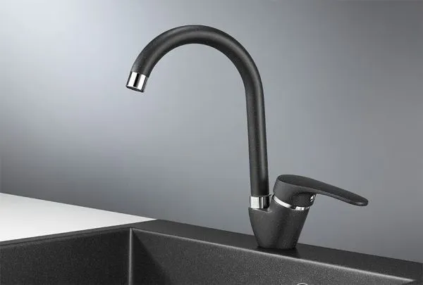 1024, ЧЁРНЫЙ, СМЕСИТЕЛЬ КУХОННЫЙ