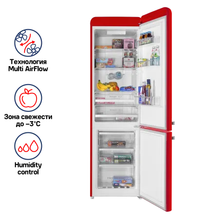 Холодильник MAUNFELD MFF186NFR Черный