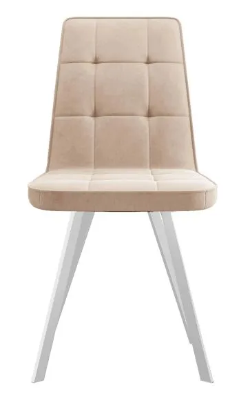 Стул DikLine 207 B03 BEIGE, ножки белые
