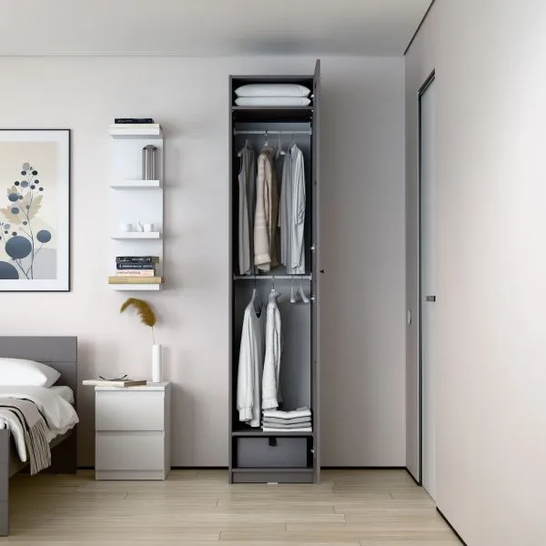 2.06.01.010.4 МАКС шкаф 1 дверь 50х61х233 серый RU 2.06.01.010.4 МАКС шкаф 1 дверь 50х61х233 серый RU