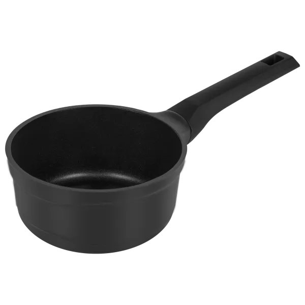 Ковш с крышкой MAUNFELD AURORA MF16ARR1SP из литого алюминия, 16*8 см Черный