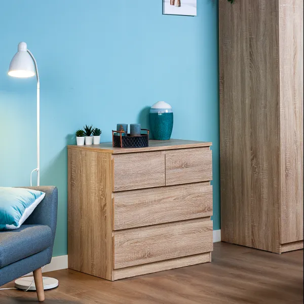 2.05.02.050.3 МАЛЬТА комод 2+2 ящика 80х76 сонома RU 2.05.02.050.3 МАЛЬТА комод 2+2 ящика 80х76 сонома RU