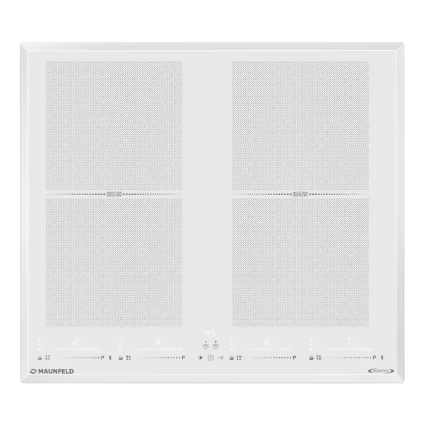 Индукционная варочная панель с двумя Flex Zone и Booster MAUNFELD CVI594SF2 LUX Inverter Белый