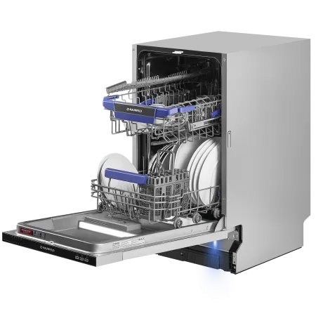 Посудомоечная машина c лучом на полу MAUNFELD MLP-08I Light Beam Нержавеющая сталь